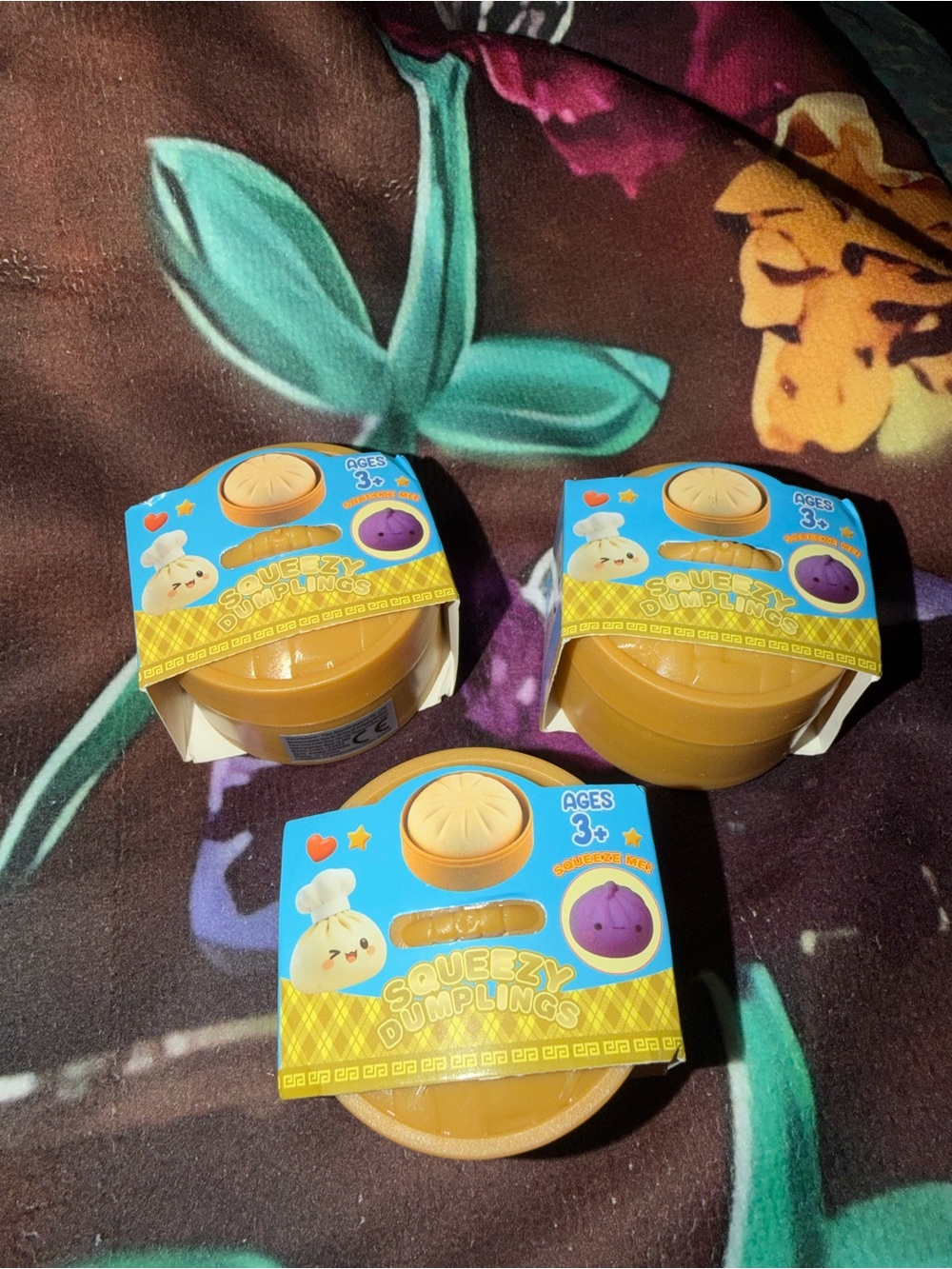 Squeezy Dumplings Kids Toy -set of 3 unopened